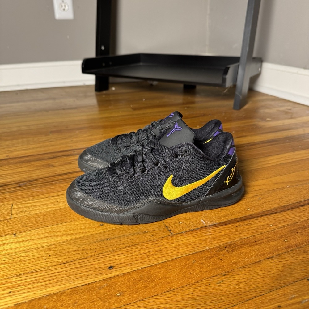 Nike Kobe 8 Protro Hollywood Nights Black Gold Purple FN0267-002 Kids 2Y